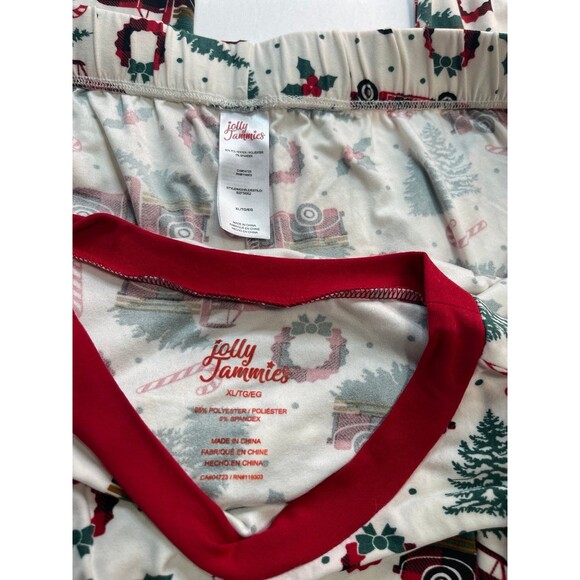 Jolly Jammies Classic Heritage Christmas Print Pajamas Size XL New Without Tags - Picture 6 of 6